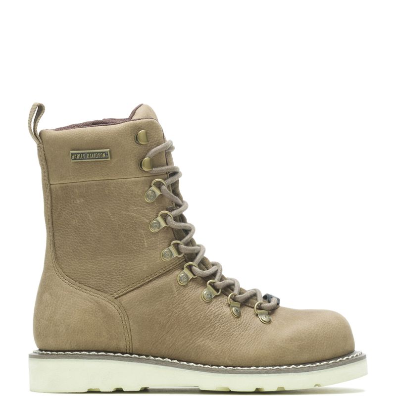 Harley-Davidson Womens Denway 7" Beige Boots (Nwt)